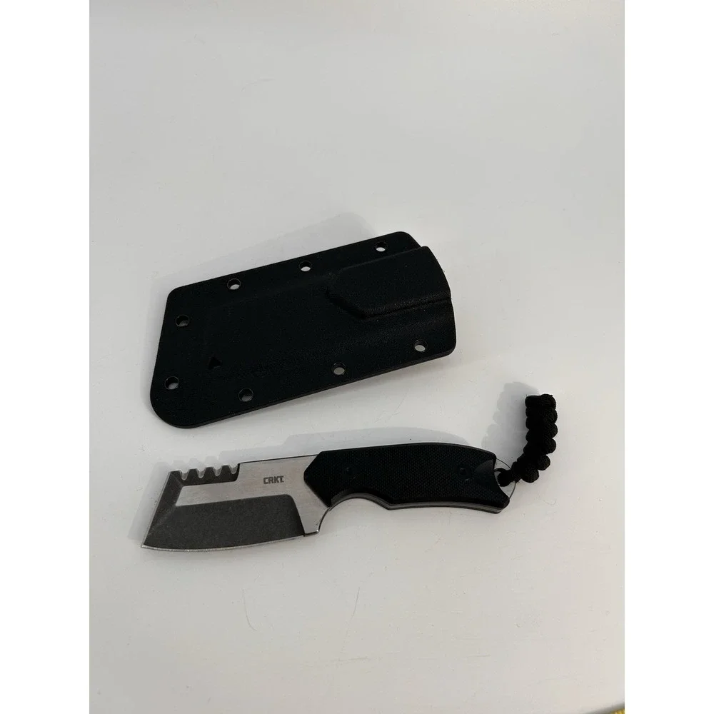 CRKT Razel Compact Fixed Blade Cleaver Knife D2 Blade G10 Handle 3.0 OZ 4036